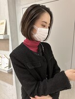 ヨーク(YOKE)&nbsp;YOKE 大人ボブタイトボブ前髪なしハイライトアッシュグレージュ