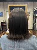 切りっぱなしボブ×くすみベージュ×TOKIOトリートメント