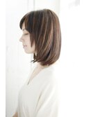 レイヤーカットウェットヘアデザインカラーオリーブベージュ/094