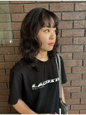 ラフウェーブ/ウルフ/外国人風パーマ/外国人風ウェーブ/ミディア