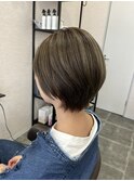 ショートボブ×マットカラー