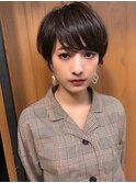 大人の愛されショート　ショートヘア　前髪長めショート