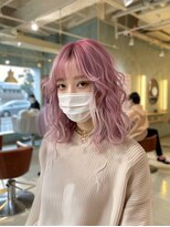 エヌプラスリタ 近鉄八尾(N+lita)&nbsp;イメチェン/ワイドバング/ホワイトブロンド/外ハネボブ