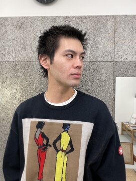 リビング 津田沼(LIVING) スパイキーショート/束間ツーブロマッシュ/スパイラルパーマ