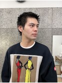 スパイキーショート/束間ツーブロマッシュ/スパイラルパーマ
