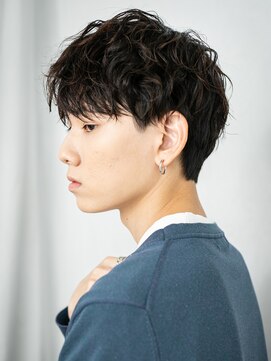 メンズヘア ビーセカンド 草加店(MENS HAIR B-2) ダークアッシュ刈り上げツイストスパイラルパーマG草加