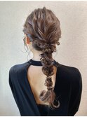 【ローポニーテール】結婚式/銀座/ヘアセット/アレンジ