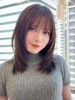 ルージュシー 堀江(RU10C) ミディアムレイラ―/ソフトウルフ/ブリーチなしダブルカラー