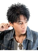 波巻きツイストスパイラルリバースセンターパートツーブロパーマ