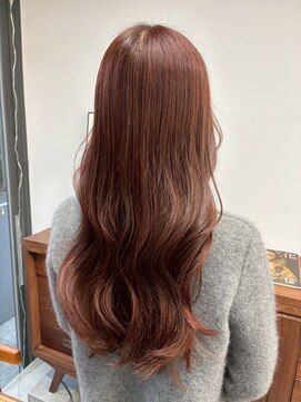 ヘアー アイス 御器所本店(HAIR ICI) 冬の艶髪◎暖色オレンジブラウン髪質改善カラー艶トリートメント