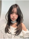 ミディアムレイヤーカット/似合わせカット/大人ガーリー/20代 