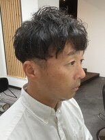 ヌーク 押上店(NooK)&nbsp;ニュアンスショート/ニュアンスパーマ/アップバング/メンズ/押上