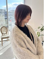 ユウヘアー 千代田橋店(U Hair)&nbsp;レイヤーボブ×モーヴピンク