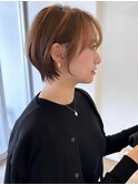 30代40代50代ショートボブ丸みショート分け目なしショート