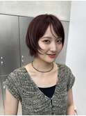 【夏の垢抜けNo.1】ボルドー×顔まわりカットが可愛い◎