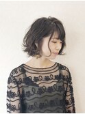 くすみベイクドブラウン×ゆるふわフラッフィーボブ20・30・40代