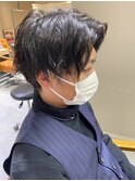 センターパート×ツイストスパイラル