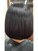 40代50代60代髪質改善ショートボブアッシュブラウン