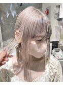 ▼ ホワイトミルクティーと前髪インナーカラー▲