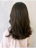 ダークオリーブ_グレージュカラーボブウルフ_ba404961
