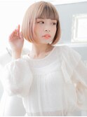 ハイトーンカラー外国人風前下がり金髪ボブa越谷10代20代30代