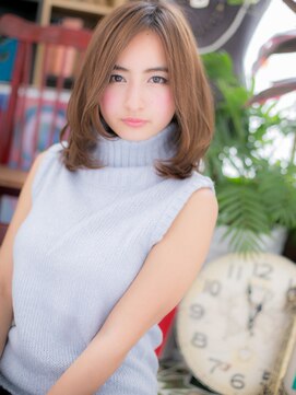 カバーヘア ブリス 戸田公園西口店(COVER HAIR bliss) 外国人風センターパートワンカールミディc5戸田公園20代30代40代