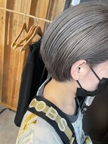 アフターニュース 新潟(afternews)&nbsp;グレーアッシュ/ダブルカラー/ショートボブ/駅前/駅南