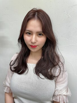 インビテーション(invitation) ピンクグレー 透明感カラー ブリーチなし