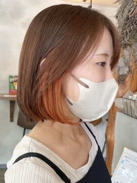 ビスクヘアデザイン(bisq hair design) ボブ/肩ラインボブ/前髪カット/顔まわりカット/インナーカラー