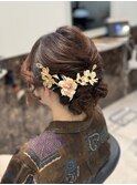 ヘアセットヘアアレンジシニヨン二次会パーティー