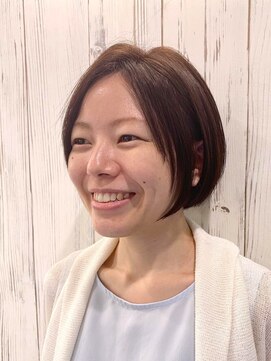 パッション フォー ヘアー 並木店(Passion for hair) 白髪染め×オリーブカラー×ショートボブ@30代@40代@50代