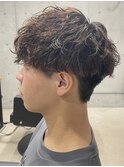 ハイトーンカラー/マッシュパーマ/アースカラー/men's/