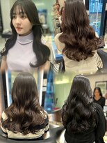 アピッシュ ギンザ(apish ginza)&nbsp;大人ロングコテ巻き風パーマ/前髪パーマ/韓国ヘア/ロングパーマ