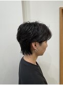 大人かっこいい清潔感フェザーパーマ
