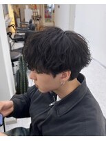 メンズカット リア(Men’s cut riah)&nbsp;波巻きスパイラルパーマメンズマッシュパーマツイストパーマ