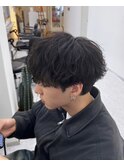 波巻きスパイラルパーマメンズマッシュパーマツイストパーマ