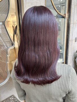 ラグーン 原宿 表参道(LAGOON) 【LAGOON】柔らかく透けるブリーチなし大人っぽピンクラベンダー