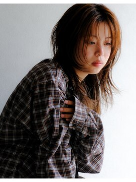 エン(en,) シースルーミディアム/レイヤーカット/ナチュラルブラウン