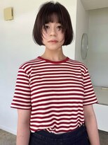 ローレン(LOREN)&nbsp;黒髪/ボブルフ/ネビージュ/小顔/ワンレン/栄/髪質改善/前髪