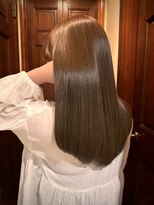フランジェッタヘアー(Frangetta hair)&nbsp;ヌーディー♪ヘーゼルグレージュ　担当川合