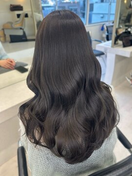 ベル 新宿店(Vel) 秋冬ダークグレー/オリーブグレージュ/ベージュ/髪質改善カラー