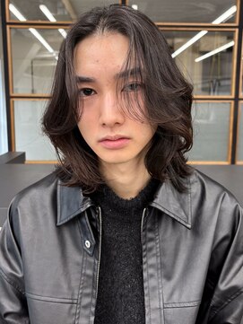 ソア 渋谷(soar) 韓国 長め前髪 黒髪◎20代30代メンズ似合わせパーマ