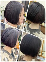 クリア 美容室 パツットラインが可愛いミニボブ☆