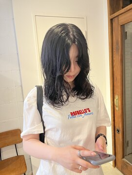 カウチ 板橋本町店(kauti) ワンホンレイヤー/ミルクティーブロンド/ダークブルー板橋本町
