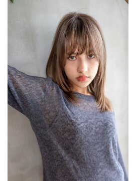 オースティン 流山おおたかの森(AUSTIN) 大人かわいい前髪セシルカットココアブラウンフリンジウェーブ