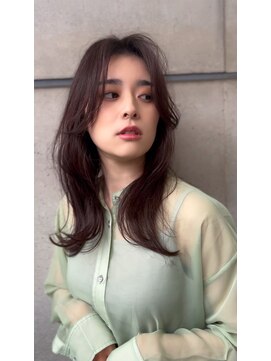 ミンクス 原宿店(MINX) 顔まわりカットで作るナチュラルな韓国風ロング