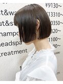 【morio札幌】札幌ショート　大人かわいい黒髪ぱつっとミニボブ