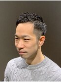 ビジネスフォーマル ツーブロックベリーショート 骨格補正カット