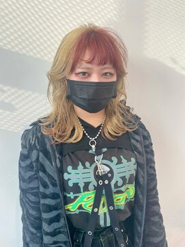 ギグスダブル 栄店(gigs double) デザインカラー/バングカラー/ミディアム