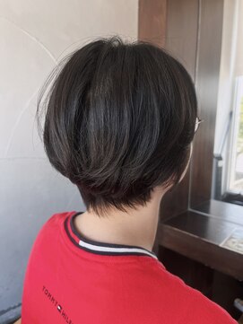 シュシュ 宜野湾店(chou chou) ショートボブ髪質改善カルマパーマレッドブラウンフルバング韓国